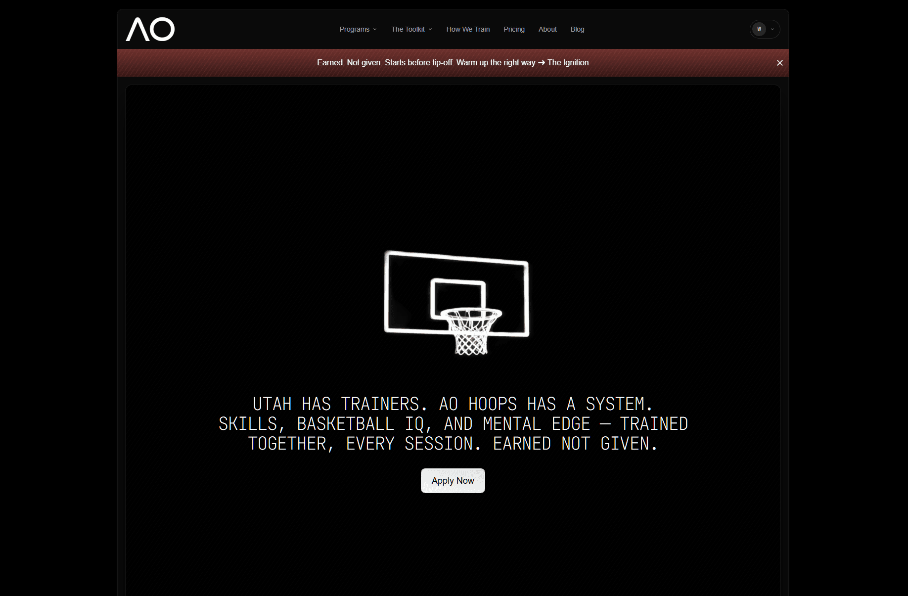 AO Hoops — Earned Not Given